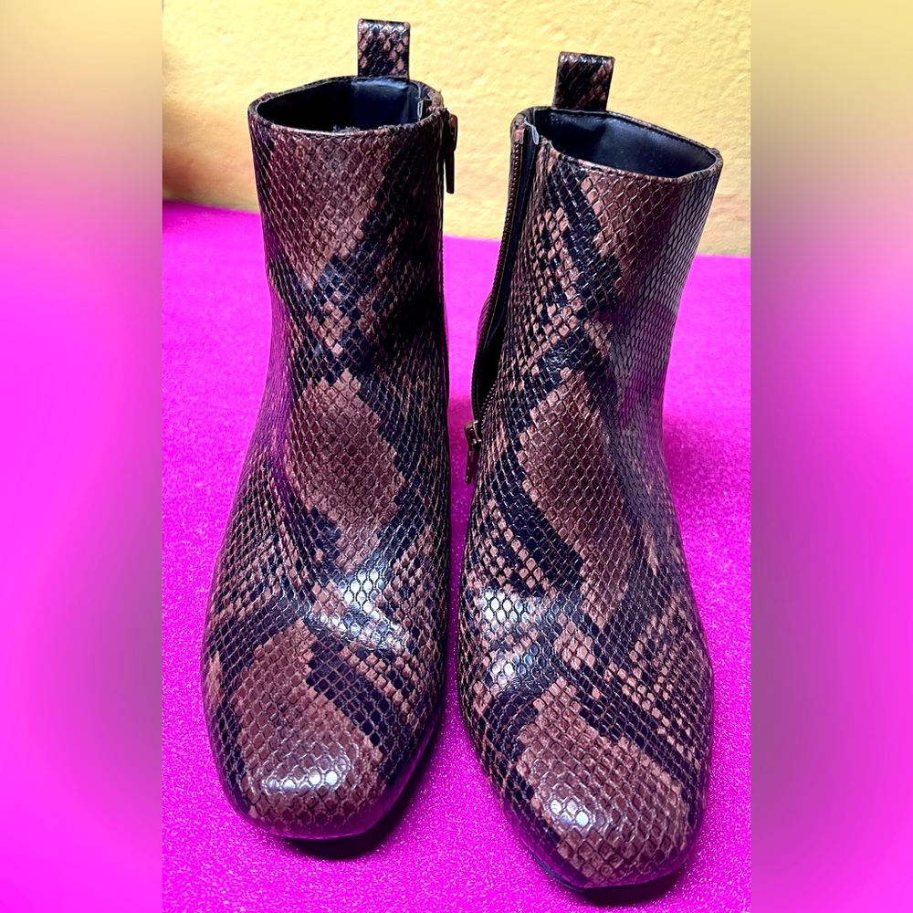 Snake Skin Booties